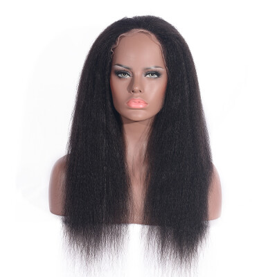 

Women Lace Front Human Hair Wigs Pre Plucked Hairline Yaki Straight Front Lace Wigs Brazilian Remy Hair Wigs With Baby Hair