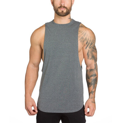 

Gyms Clothing Bodybuilding Tank Top Men Fitness Singlet Sleeveless Shirt Cotton Muscle Guys Brand Undershirt for Boy Vest