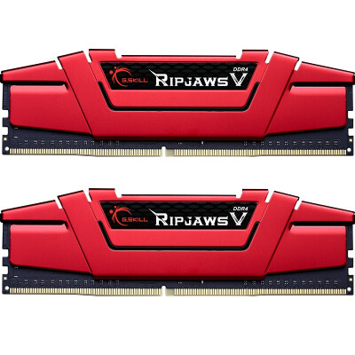 

(G.SKILL) Ripjaws V Series DDR4 2400 Частота 32 ГБ (16 Гб × 2) Установка настольной памяти (Ferrari Red)