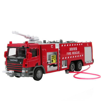 

Kaidiwei Engineering Vehicle Model 1:50 alloy water tank fire truck fire truck original simulation car toys
