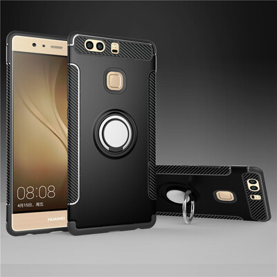 

Huawei P9P9 Plus Armor Car Magnetic Suction Ring Bracket Silicon TPU Hard PC Phone Case