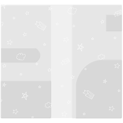 

Kinbor handbook protector transparent PVC envelope match with weekly plan account book cat KGQ22401