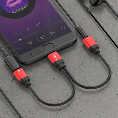 

Type-C adapter 35mm headphone converter mobile audio data line two in one for millet 566x8mix2snote3 Huawei P20 promate10