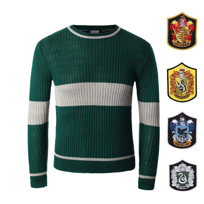 

Knitted Sweater Gryffinder Quidditch Gaming Sweater With Badge Unisex Special Cosplay Costume
