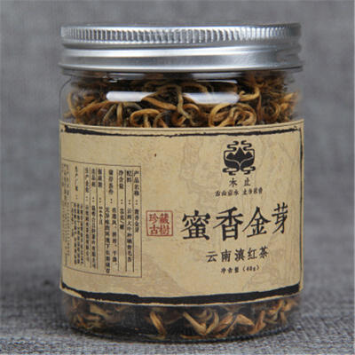 

C-HC050 Yunnan Fengqing Dianhong tea black tea 40g Chinese Kung Fu cha red honey fragrance gold buds large leaves organic tea