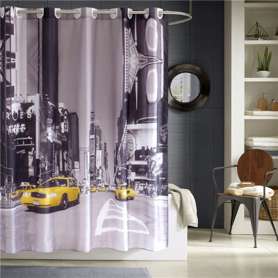 

Yun Yang big button eye curtain cloth waterproof mildew shower curtain shower curtain without pole