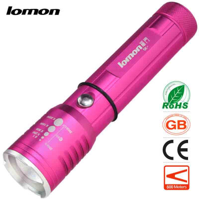 

Zoom LED Flashlight Rechargeable Torch Girlfriend Birthday Gift Girls Present Waterproof Emergency Light Self-defense Torchlight