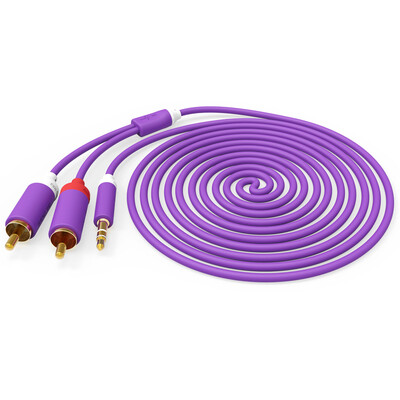 

Wins shengwei ARC-1030F 35mm one two audio cable 3 m clove purple 35 turn double lotus 2RCA audio computer speaker line amplifier audio line