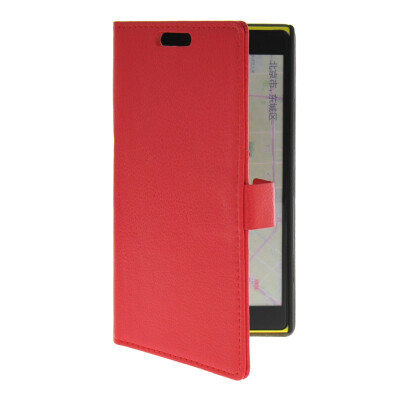 

MOONCASE Slim Leather Flip Wallet Card Pouch with Kickstand Shell Back Case Cover for Nokia Lumia 1520 Red