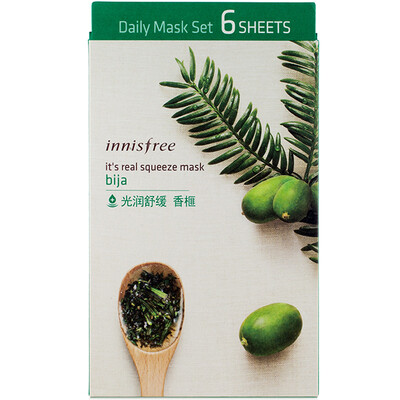

Innisfree (Innisfree) действительно экстракция Xianrun маска - Torreya 20мл * 6 (увлажняющий питательный сна Radiance для ухода за кожей)