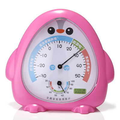 

Jingdong supermarket] Yuhuze (Yuhuaze) Penguin hygrometer office household baby room thermometer thermometer (pink