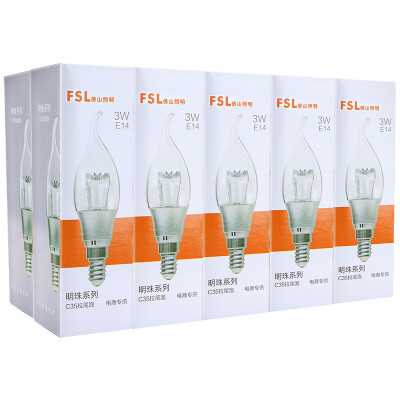 

Jingdong Supermarket] Foshan Lighting (FSL) LED Wax Bubble Energy Saving Lamp E14 small screw mouth pull tail foam daylight color 6500K 3W 10 support beads silver