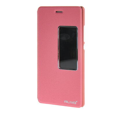 

MOONCASE Huawei Ascend P8 чехол Slim Window View Design Flip Leather Bracket Back чехол Cover Pink