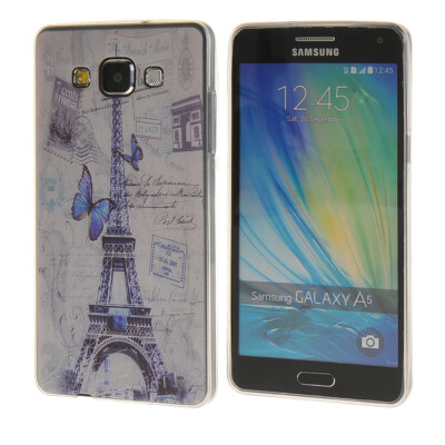 

MOONCASE Eiffel Tower Pattern Soft Silicone Gel TPU Flexible Shell Protective Case Cover for Samsung Galaxy A5 a04