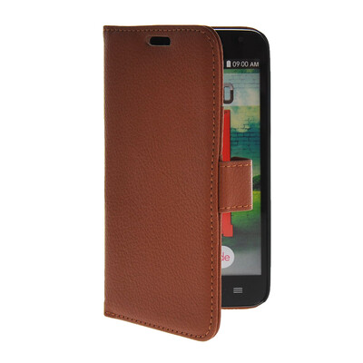 

MOONCASE Litch Skin Leather Side Flip Wallet Card Slot Pouch Slim Shell Back чехол для LG L70 Brown