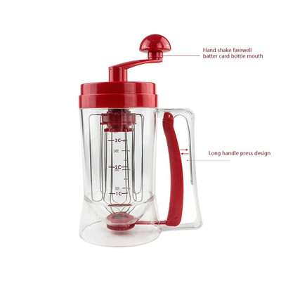 

Upgrade Hand-cranked Batter Dispenser funnel Icing Piping Cream Speratator Measuring Cup funnel for Cupcake Pancake Egg Whisk