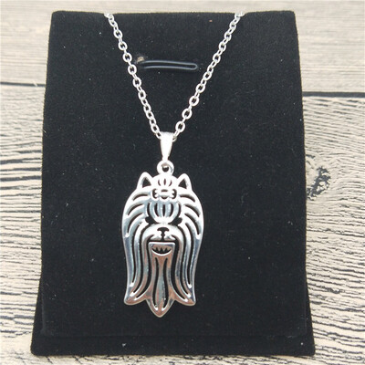 

New Yorkshire Terrier Necklace Trendy Style Yorkshire Terrier Pendant Necklace Women Pet Jewellery Fashion Animal Dog Jewellery