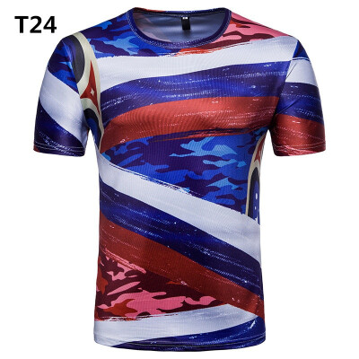 

2018 New World Cup Memorial T-shirts Short-sleeved Casual Fans Orgy Football Printing Series Sports Running Fitness Sweatshirt