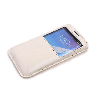 

PU Leather Pull Tab Pouch Case Cover Phone Holster White For Galaxy Note 3