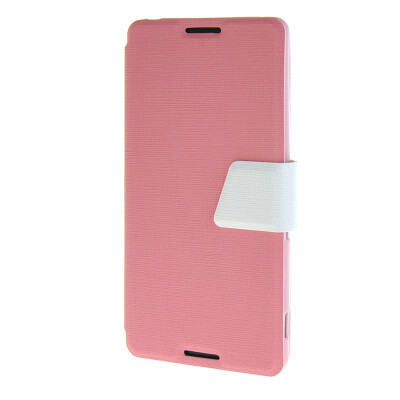 

MOONCASE Xperia Z4 , Leather Flip Bracket Back ЧЕХОЛ ДЛЯ Sony Xperia Z4 Pink White