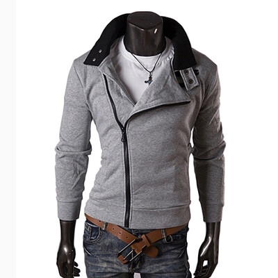 

Zogaa Mens Hoodie Many Zipper Double Stand Callar Nap