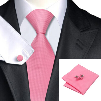 

Hot selling Vogue Men Silk Tie Set High Quality 100 Silk Necktie Handkerchief Cufflinks Set for Formal Wedding Business