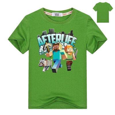 

Minecraft Alex & Friends Girls Boys t Shirt 3-13 Kids Video Game Tee 2018 Summer New Run Away Приключения Топы Детская одежда