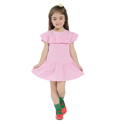 

Kids Dress For Girls Spring 2018 New Arrival Baby Girls Dresses Summer Cotton Girls Clothe Casual Flounced Patchwork Hot Sale