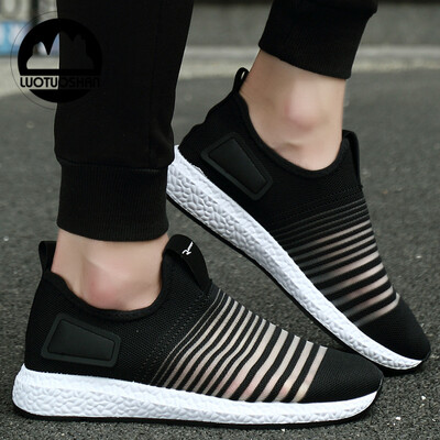 

Mens fashion Mesh Comfortable Breathable Ultralight Set foot flat Casual shoes sports shoes sneakers running shoes