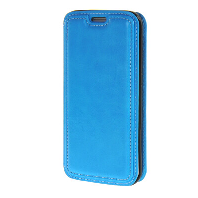 

MOONCASE Premium PU Flip Leather Wallet Card Pouch Back Case Cover for Samsung Galaxy S6 Edge Blue