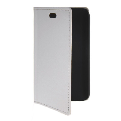 

MOONCASE Slim Leather Side Flip Wallet Card Holder Pouch with Kickstand Shell Back Case Cover for Motorola Moto E White