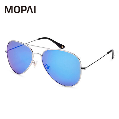 

Mopai classic sunglasses polarized driving mirror sunglasses frog mirror M601 silver frame blue REVO tablets exquisite gift box