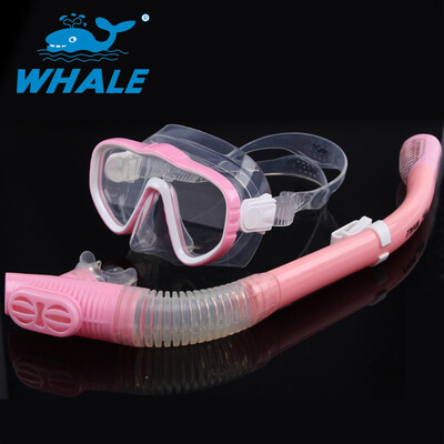 

Whale Brand High Quality diving Mask Snorkel set with wide view diving mask goggles&snorkel set