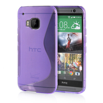 

MOONCASE S - Line Soft Flexible Silicone Gel TPU Skin Shell Back ЧЕХОЛ ДЛЯ HTC One M9 Purple