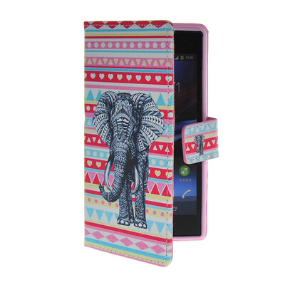 

MOONCASE Pattern Style Leather Side Flip Wallet Card Slot Pouch Stand Shell Back ЧЕХОЛ ДЛЯ Sony Xperia Z1 L39h