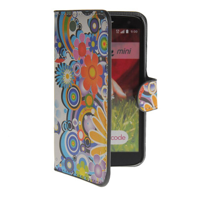 

MOONCASE Flower style Leather Side Flip Wallet Card Slot Stand Pouch Case Cover for LG G2 Mini