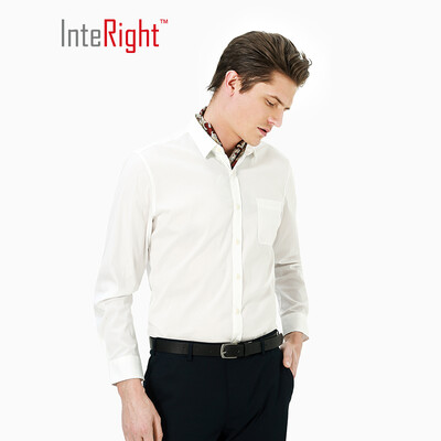 

INTERIGHT Stretch Comfort Business Shirt Men Long Sleeve Black 40 Yards