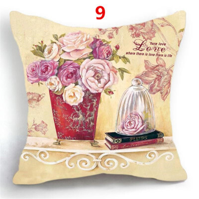 

Luxury Flower Vase Pillow Cushion Cover Plant Home Decor cojines decorativos para sofa Vintage Modern Cusion Cover