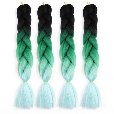 

63 Colors 4 piecelot Synthetic 2T3T4T High Temperature Fiber Ombre Braiding Hair 24 inch Jumbo Braids Hair Extensions