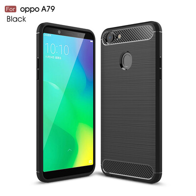 

Goowiiz Phone Case For Oppo A79A71 Fashion Slim Carbon Fiber TPU Soft Silicone Prevent falling