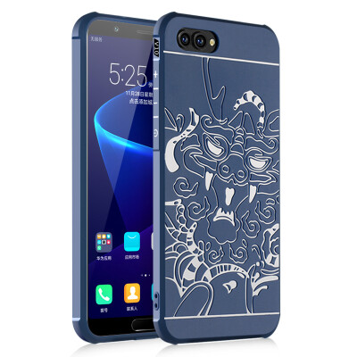 

Goowiiz Phone Case For Huawei Honor V9V108 Pro Carved Dragon Thin Matte soft Silicone Prevent falling