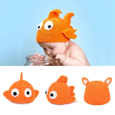 

MyMei Baby Girls Boy Gold Fish Newborn 0-12 Month Knit Crochet Clothes Photo Prop Outfits