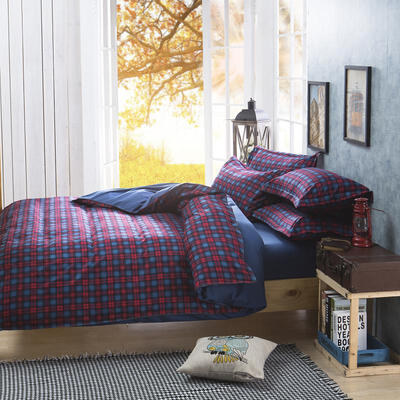 

Classic Plaid Bedding Set Duvet Cover Bedsheet Pillowcases Twin Full Queen Size