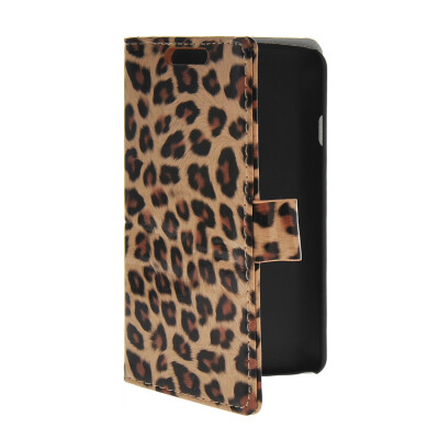 

MOONCASE Slim Leather Side Flip Wallet Card Slot Pouch Stand Shell Back ЧЕХОЛ ДЛЯ LG F70 Leopard