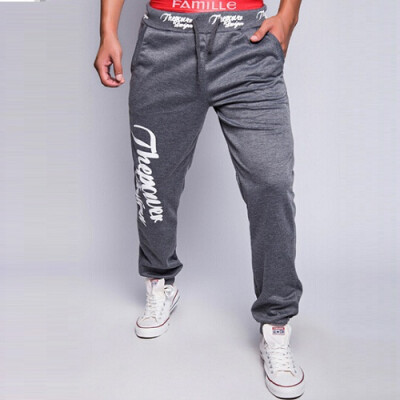 

Men Sport Loose Pants Letters Printed Pant Comfortable Sweatpants Joggers Male Cotton Lace-up Pants Trouser