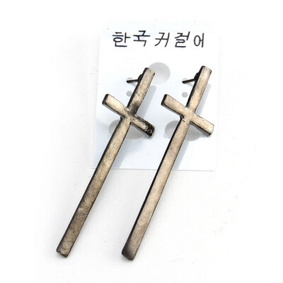 

Black Punk Vintage Retro Cross Couple Lovers Studs Earrings Fashion Jewelry Hot