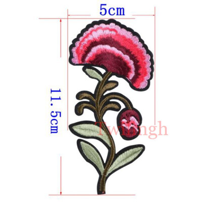 

1 Pcs Top Patches Iron-on Sew-on Red Rose Flower Embroidery Patch Motif Applique Children Women DIY Clothes Sticker Wedding