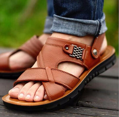 

Authentic ox cow leather beach sandals