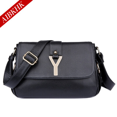 

Aibkhk женская мода натуральная кожа сумки с 2-слойные кожа коровы сумка Cross body сумка подарок для матери четыре цвета M528