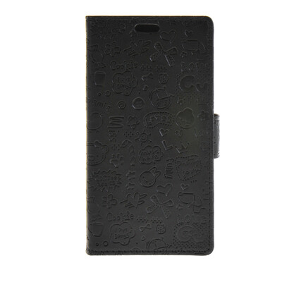 

MOONCASE Cute Little Witch Leather Side Flip Wallet Card Holder Stand Pouch ЧЕХОЛ ДЛЯ Huawei Ascend Y635 Black